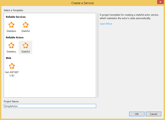 Stateful Reliable Actor Template